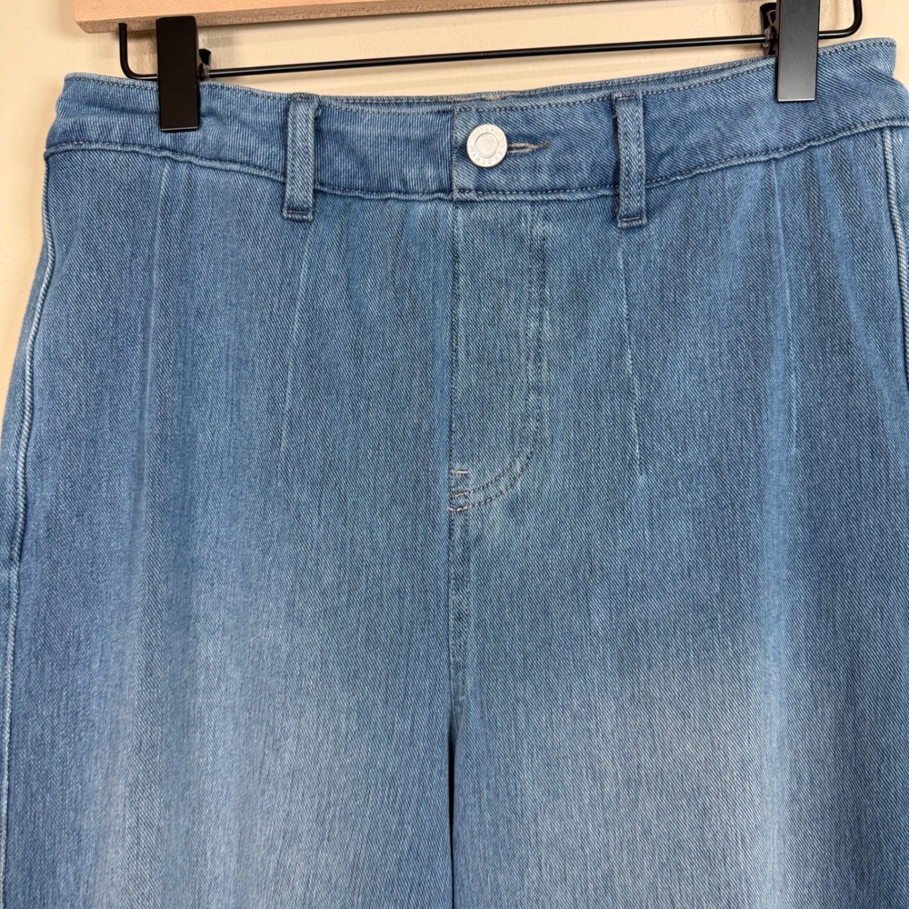 Halara Flex High Waisted Tummy Control Wide Leg Casual Jeans Lightweight Stretch - Picture 3 of 14